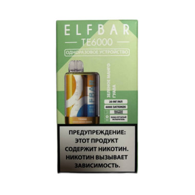 ELFBAR 6000 TE Зеленое манго гуава