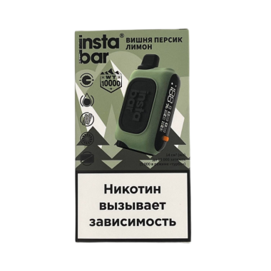 PLONQ INSTABAR 10000 Вишня, Персик, Лимон